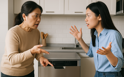 Mẹ bảo mua máy rửa bát phí tiền, con dâu đáp thẳng: “Nhìn tay mẹ kìa..."