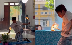 Lê Dương Bảo Lâm múa lửa ở trại giam, phản ứng của 1 phạm nhân gây chú ý