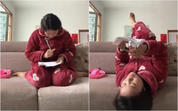 Bà mẹ diễn lại cảnh con trai tiểu học làm bài tập: 1 phút 100 động tác, Oscar không có chị, tụi tui không coi!