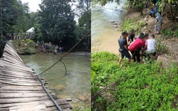 Sập cầu treo, 50 khách dự đám cưới rơi xuống sông