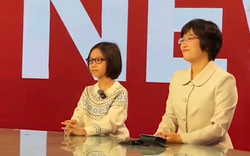 Cô bé 9 tuổi đứng trước ống kính VTV, dẫn bản tin tiếng Anh "chuẩn" biên tập viên