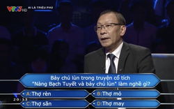 7 chú lùn trong truyện Bạch Tuyết làm nghề gì? 73% khán giả Ai Là Triệu Phú trả lời sai