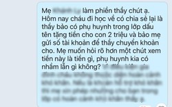 Con gái thông báo đưa số tài khoản để thầy giáo chuyển 2 triệu, bà mẹ hỏi lý do thì chết sững: Cú sốc đầu đời!