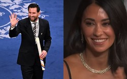 Vợ Messi xinh đẹp rạng rỡ, ánh mắt lộ rõ sự tự hào khi GOAT nhận giải thưởng Hoàng gia Tây Ban Nha