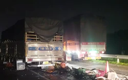 Xe tải và xe đầu kéo đâm nhau trên cao tốc Long Thành - Dầu Giây