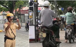 Hàng trăm xe máy đi trên vỉa hè bị ghi hình xử phạt tại TPHCM