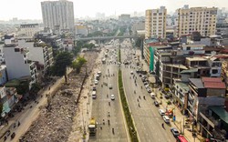 Bãi đỗ xe 4 mặt tiền giữa Vành đai 1 Hà Nội dần thành hình