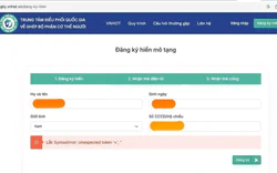 Tạm dừng đăng ký hiến mô tạng trực tuyến