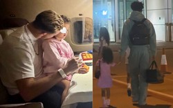 Ronaldo ôm con gái trong chuyên cơ triệu đô đến Saudi Arbia sau lùm xùm với tuyển Bồ Đào Nha