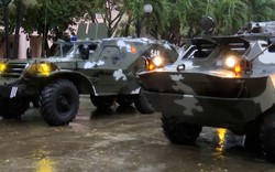 Đà Nẵng sẵn sàng lực lượng, xe thiết giáp ứng phó mưa lớn kéo dài