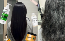 Chỉ đổi cách gội đầu, mái tóc rễ tre của cô nàng này trở nên mềm mượt thấy rõ