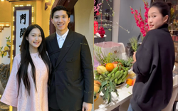 Còn ai đảm đang hơn Doãn Hải My, Văn Hậu tự hào khoe vợ cặm cụi bày mâm ngũ quả Tết trong căn biệt thự