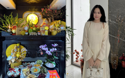 Cận cảnh ban thờ Tết "đủ đầy, sang xịn" trong căn biệt thự của vợ chồng Thành Chung - Ngô Tố Uyên