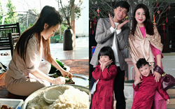 Võ Nhật Linh đảm đang gói bánh chưng, gửi trọn yêu thương cho Phan Văn Đức khi phải thi đấu xa nhà ngày Tết