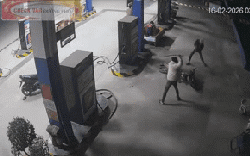 "Dậy sóng" đoạn clip nhóm thanh niên rượt đuổi, đập phá xe máy tại cây xăng rạng sáng