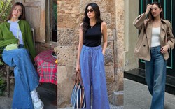 Mặc quần ống rộng sành điệu suốt bốn mùa chỉ với 5 công thức