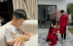 Vợ Thành Chung sắm 6 chỉ vàng cho con trai ngày vía Thần Tài, mới 3 tuổi bé Leo đã có của để dành