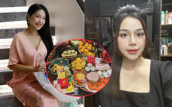 Doãn Hải My và vợ Bùi Tiến Dũng khoe mâm cúng ngày vía Thần Tài: Mong cầu tấn tài tấn lộc!