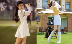 Viral ảnh Á hậu Phương Nhi xinh đẹp và khí chất chuẩn "dâu hào môn" khi chơi golf - môn gắn với Đỗ Mỹ Linh