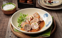 Tết là về nhà và cùng nhau nấu món gà Mỹ cuộn nấm xốt cà ri thật ngon