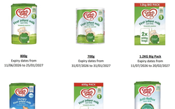 Nóng: Anh tiếp tục thu hồi thêm nhiều lô sữa bột Aptamil sau khi hàng chục trẻ bị ngộ độc