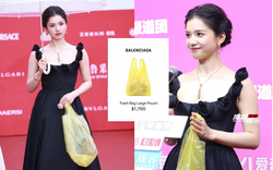 Tranh luận gay gắt về túi nylon Trương Tịnh Nghi cầm lên thảm đỏ: 47 triệu, ai mua?