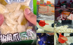 Bên trong xưởng sản xuất chân gà "hot trend" Trung Quốc: Tẩy trắng bằng oxy già và hàng tấn hoá chất, chân gà chất đống trên nền đất bẩn