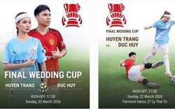 Độc lạ thiệp cưới Đức Huy - MC Mù Tạt: Như poster trận đấu, đội nhà trai lừng lẫy Thường Châu, nhà gái toàn gương mặt quen thuộc VTV