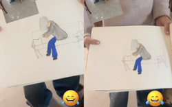 Con gái vẽ tranh tặng mẹ, nhân vật chính xem xong ngượng chín mặt: Ôi con ơi!