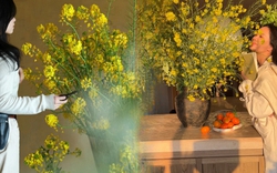 Tháng 3 rước lộc vào nhà: Trào lưu cắm hoa cải vàng giúp không gian bừng sáng, gom hết bình yên tuổi thơ vào một góc phòng