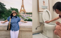 Giúp việc sau Tết đi du lịch Pháp, chụp ảnh gửi về cho chủ nhà đang tự cọ toilet