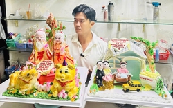 ‘Thổi hồn’ 12 con giáp lên bánh kem, chàng trai khiến dân mạng trầm trồ