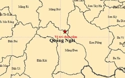Động đất cách tâm chấn 80 km rung lắc nhiều nơi ở Quảng Ngãi