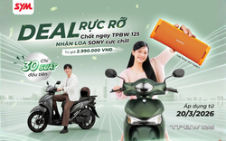 Sắm SYM TPBW 125 nhận ngay loa Sony cùng cơ hội săn hệ sinh thái công nghệ