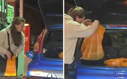 Ngỡ ngàng nữ tài xế dùng túi nilon đựng xăng rồi cho vào cốp xe ô tô để tích trữ: Cực kỳ nguy hiểm