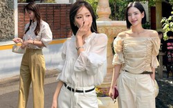 Quần màu trắng và be đang cực hot vì cứ mặc là trẻ đẹp