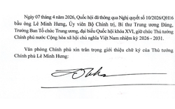 Giới thiệu chữ ký của Thủ tướng và các Phó Thủ tướng Chính phủ nhiệm kỳ 2026-2031