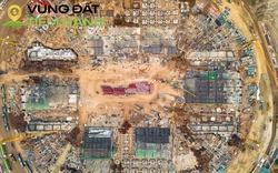 Đại công trường xây sân vận động lớn thứ hai Việt Nam: Lột xác sau 2 tháng, khán đài 60.000 chỗ dần lộ diện