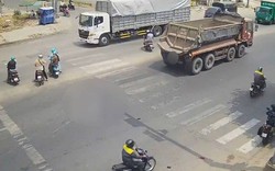 Xe ben va chạm xe máy trên Quốc lộ 13, cô gái tử vong tại chỗ