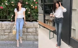 3 kiểu quần jeans cho người có chiều cao khiêm tốn, đi giày cao gót hay không thì chân vẫn dài