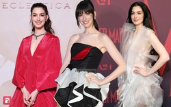 Anne Hathaway bận “không thở nổi”, đổi style liên tục khiến fan chóng mặt