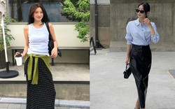 Chân váy đen đơn giản đến mấy cũng trở nên sang xịn mịn khi mix với 4 mẫu áo