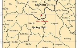 Nóng: 5 trận động đất liên tiếp xảy ra ở Đà Nẵng và Quảng Ngãi