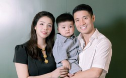 Bùi Tiến Dũng cùng cô chủ khách sạn tổ chức sinh nhật cho quý tử Nhật Vượng, nhan sắc mẹ bỉm 3 con gây sốt