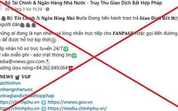 Xuất hiện trang Facebook mạo danh Bộ Tài chính nhằm lừa đảo chiếm đoạt tài sản