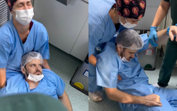 Có mặt ở phòng mổ để động viên vợ, người đàn ông bất ngờ ngất lịm khi thấy cảnh vợ sinh con