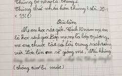 Học sinh lớp 1 kể "cách đây 30 năm mẹ là học sinh giỏi", đọc bí mật câu cuối mẹ rụng rời tay chân