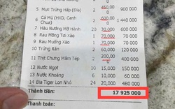 Xôn xao hóa đơn bữa ăn gần 18 triệu đồng, trong đó ghẹ đỏ 1,7 triệu đồng/kg ở Sầm Sơn