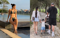 Văn Lâm đưa vợ con đi du lịch, Yến Xuân khoe dáng nuột nà, chuẩn nàng WAG sexy nhất làng bóng Việt