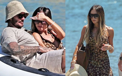 Paparazzi tóm dính Beckham tình tứ bên Victoria, nàng WAG U50 diện đầm xuyên thấu "đốt mắt" trên du thuyền triệu đô